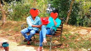 Naughty girl hot mouth fucked in public Valentines Day park to Hotel room