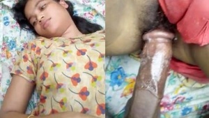 Desi woman sucking and fucking pussy with big dick