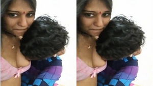Cute Indian Girl Takes Selfie Camera and Recorded Her Boobs Sucking