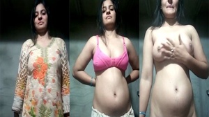 Sensual striptease by shy and horny Punjabi girl
