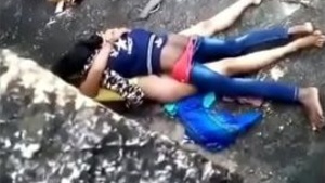 College student caught having hot sex outdoors