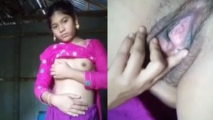 Dehati, a married Bangladeshi woman, teases the camera with her private parts