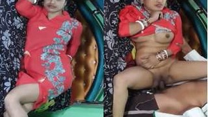 Exclusive video of a sexy Bhabhi getting her breasts pushed to the limit