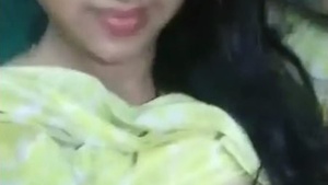 Beautiful hot teen girl showing her tits and fingering