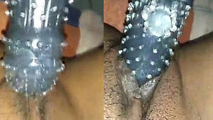 Puja Guptas big ass takes center stage in this steamy black dildo video