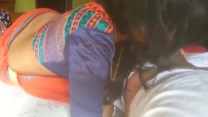 Hot Indian Woman In Sari Sucking