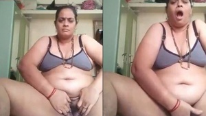 Mature aunt pleasures herself on camera with her fingers