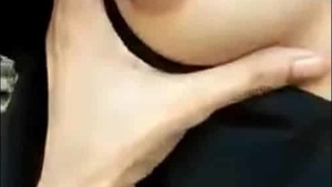 Muslim teen flaunts her boyfriends breasts in the open air