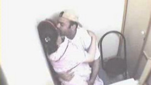 Gay couples passionate encounter at a cafe