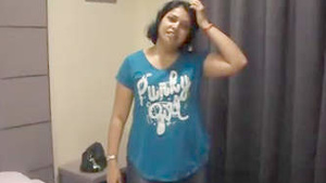Indian beauty strips and blows in a seductive way