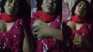Painful home video of a woman getting turned on by her former lover