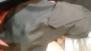 A hot girl in a hijab gives a sensual blowjob