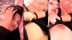 A new-wed bhabhi flaunts her ample assets on camera