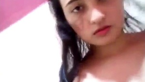 Beautiful teen girl in the bathroom