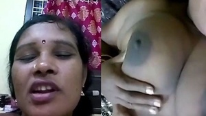 Dehati, the wealthy Indian wife, flaunts her ample breasts to her partner