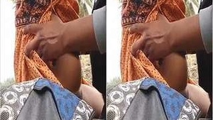 Desi wife cheats on her lover with another man in the great outdoors