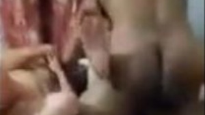 indian threesome two women vs one man hard gangbang fuck