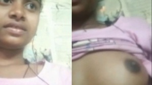 Cute indian girl showing her boobs and pussy