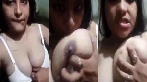 Indulge in the ultimate fantasy of watching a hot Indian girl with big breasts in action