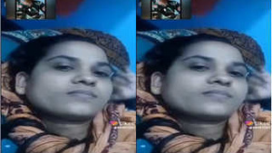 Desi Indian beauty flaunts her ample breasts in part 1