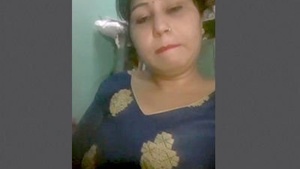 Sexy aunt showing in the kitchen