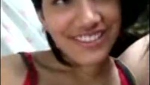 College student indulges in passionate lovemaking with her partner