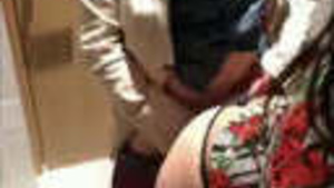 Old Boss Fucks Sexy Secretary in the Toilet