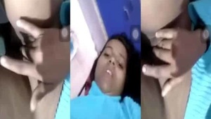 Hot girl shows off her tight pussy in selfie video