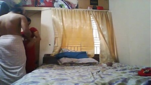 Hindi couple enjoys their first night together in a porn video