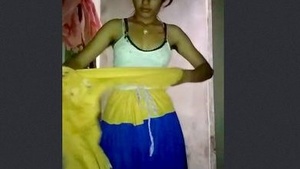 Cute indian girl showing her pussy tits