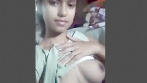 Desi solo girl showing her big tits and pussy