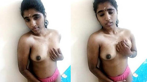 Horny girl flaunts her big boobs in a steamy video