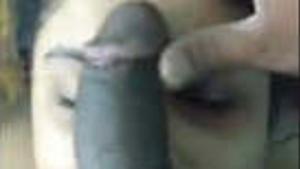 Auntys beautiful black pussy gets pounded hard with eye contact