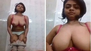 Exclusive Indian College Student Strips and Reveals Her Big Tits and Pussy
