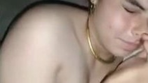 Husband shows wife with big tits