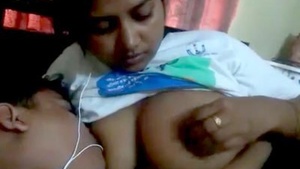 Couple MMS Wife Feeding Breasts To Husband
