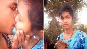 Amateur Indian Couples Sensual Kissing