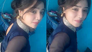 Desi babe in a seductive dress takes a selfie like a pro