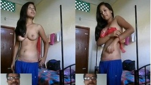 Cute Indian Girl Strips and Reveals Her Breasts and Pussy on Video Call