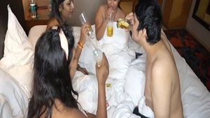 Indian foursome sex tape with steamy action