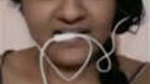 Desi college girl gets naughty and strips down in part 1