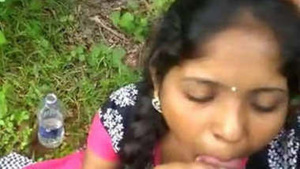 Desi Girl Blowjob in forest