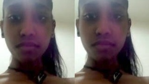 Sexy girl pleasures herself with her fingers in her pussy