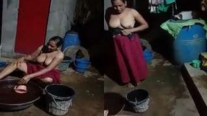 Exclusive outdoor bathing video of Bhabha from her husband