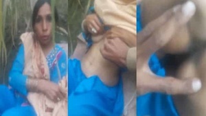 Auntie Dehati flaunts her tight ass to her voyeuristic lover