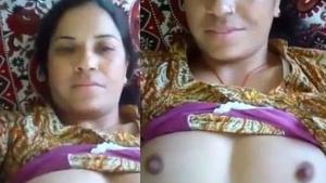 Desi aunt flaunts her ample breasts and genitals