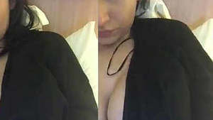Trying to expose her breasts, but oops moment