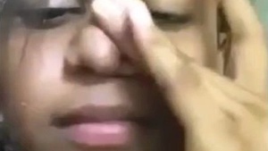 Beautiful brunette babe showing breasts sucking by her lover