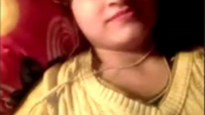 Beautiful girl flaunts her boobs and pussy in a steamy video call