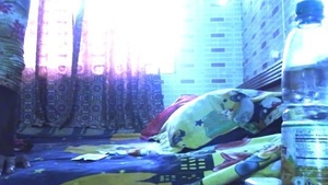 I fucked my cute girlfriend in the dim light in the hotel room